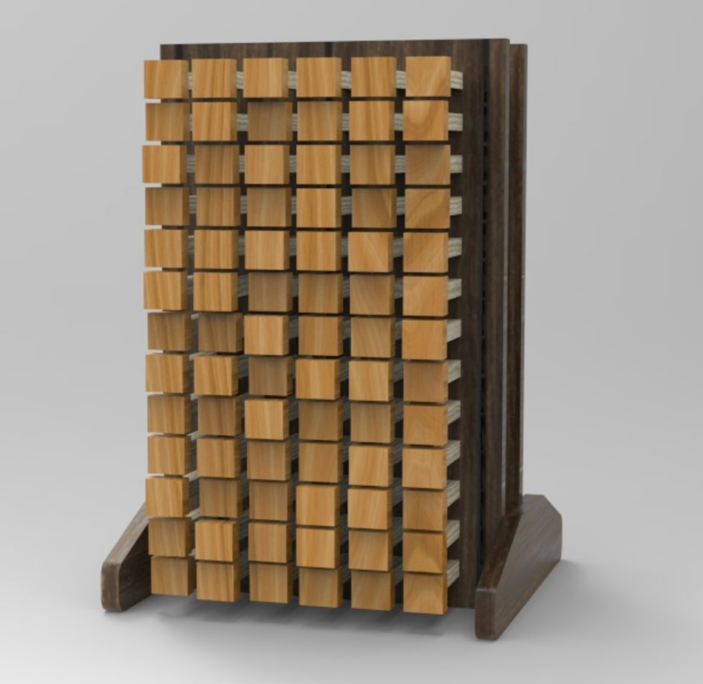 Interactive wall design 'PIN ART Wall' by Laurita, responding to touch and modeled using BeeGraphy’s logic blocks